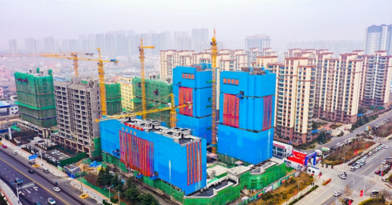 藍(lán)岸郡景產(chǎn)權(quán)型人才住房項目封頂